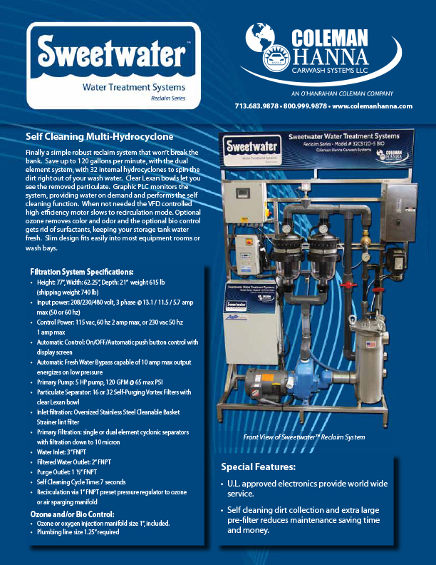 Sweetwater Spot-Free Rinse System Brochure